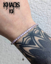 Cargar imagen en el visor de la galería, Pulsera Tennis zirconia cubica rosa 3 MM

