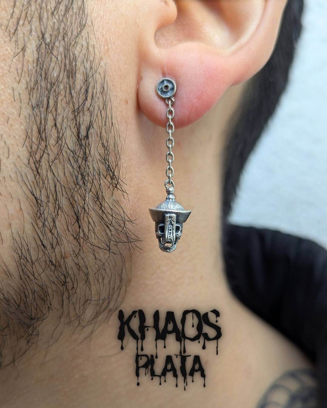 Aros cadena demonio sellado par