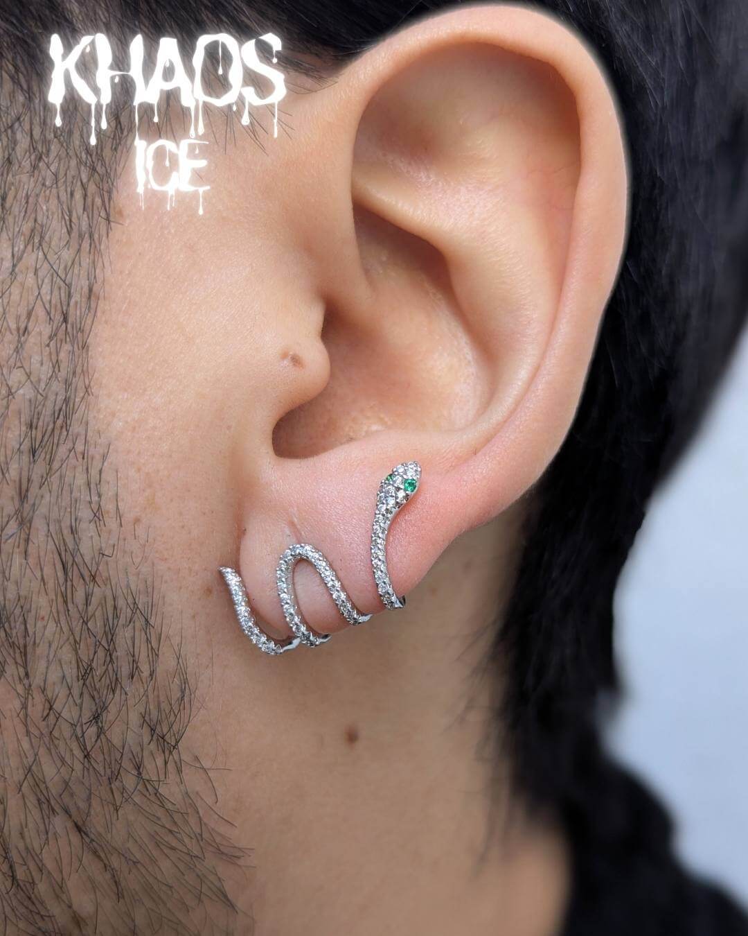 Aros serpiente 2 zirconia cubica