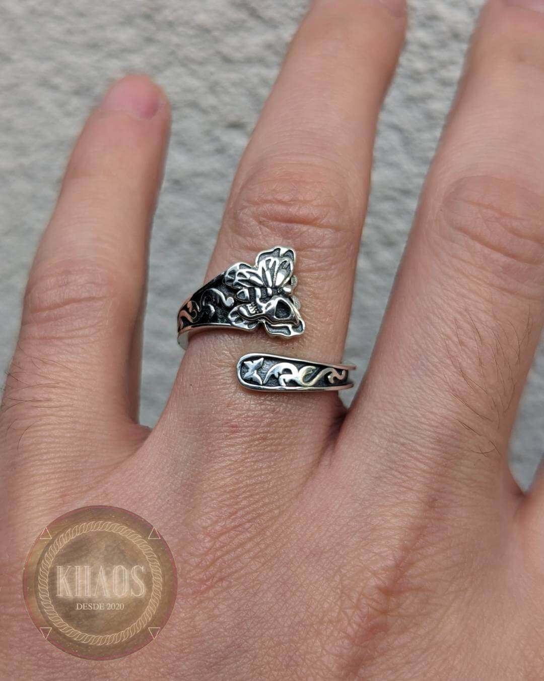 Anillo efecto mariposa ajustable