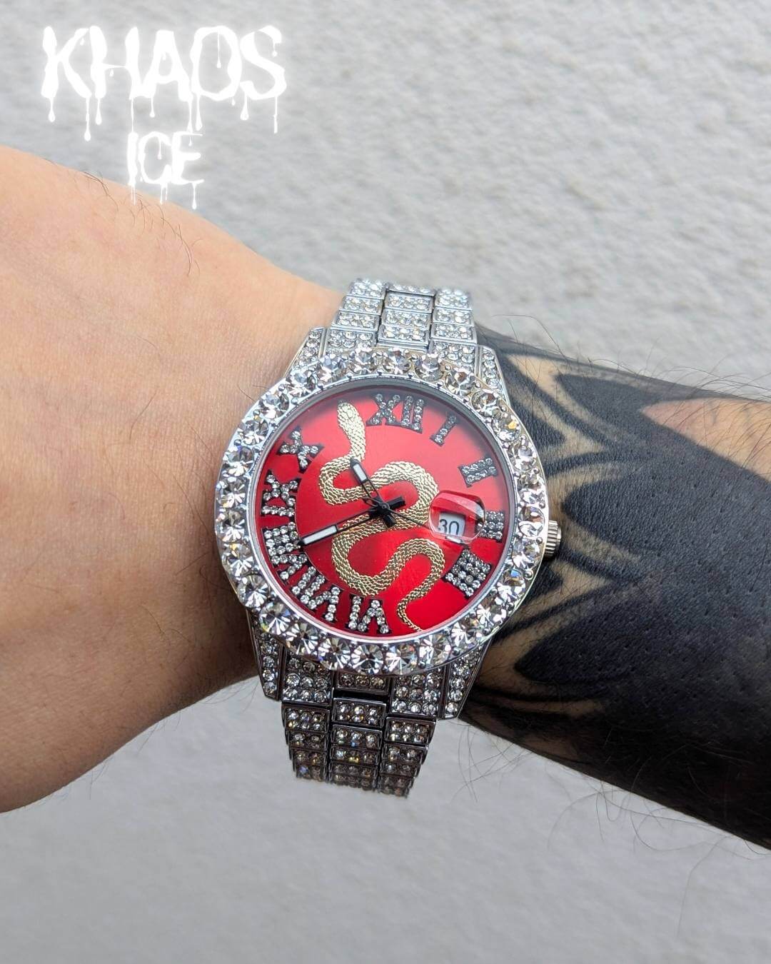 Reloj snake zirconia cubica blanco