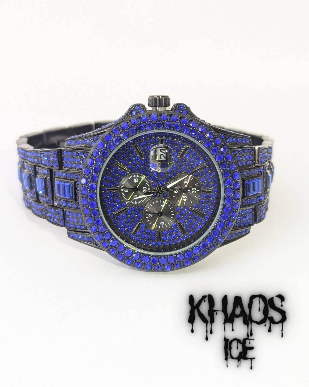 Reloj zirconia cubica azul