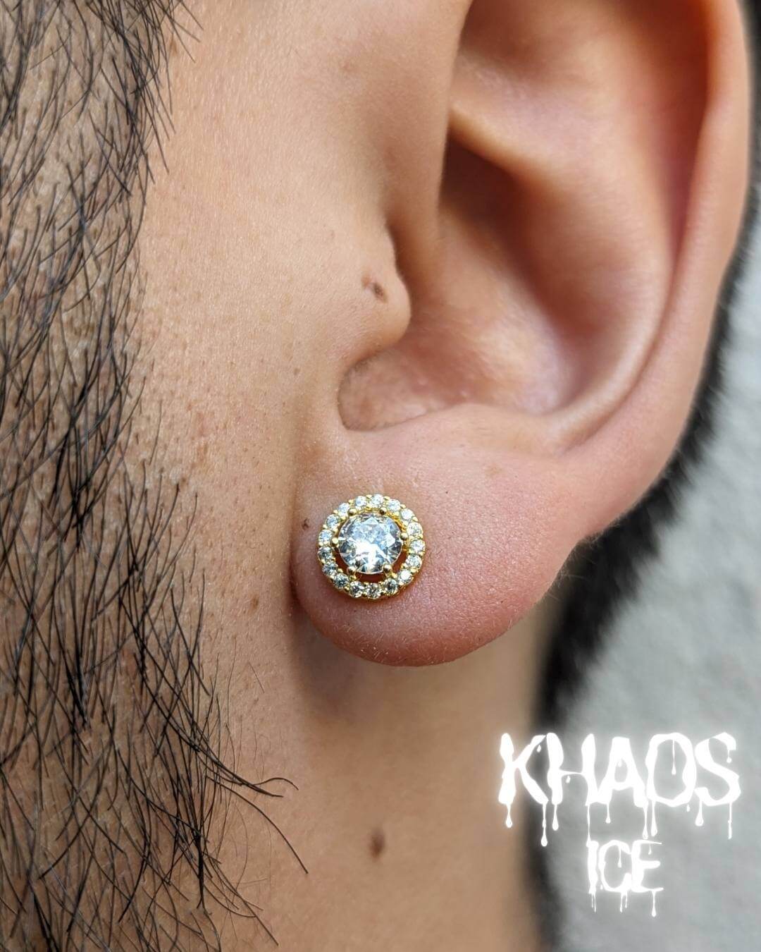 Haz de luz par acabado en oro 18k