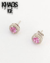 Cargar imagen en el visor de la galería, Haz de luz par rosa zirconia cubica par
