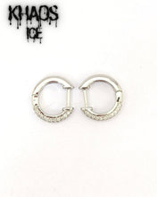 Cargar imagen en el visor de la galería, Aros argolla zirconia cubica 13 mm par
