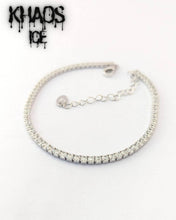 Cargar imagen en el visor de la galería, Pulsera tennis zirconia cubica blanca 19 cm/2 mm
