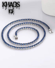 Cargar imagen en el visor de la galería, Cadena tennis zirconia cubica azul 3 MM
