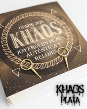 Cargar imagen en el visor de la galería, Aros argolla cono XL acabado en oro 18 k par
