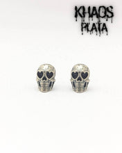 Cargar imagen en el visor de la galería, Aro calavera corazones par
