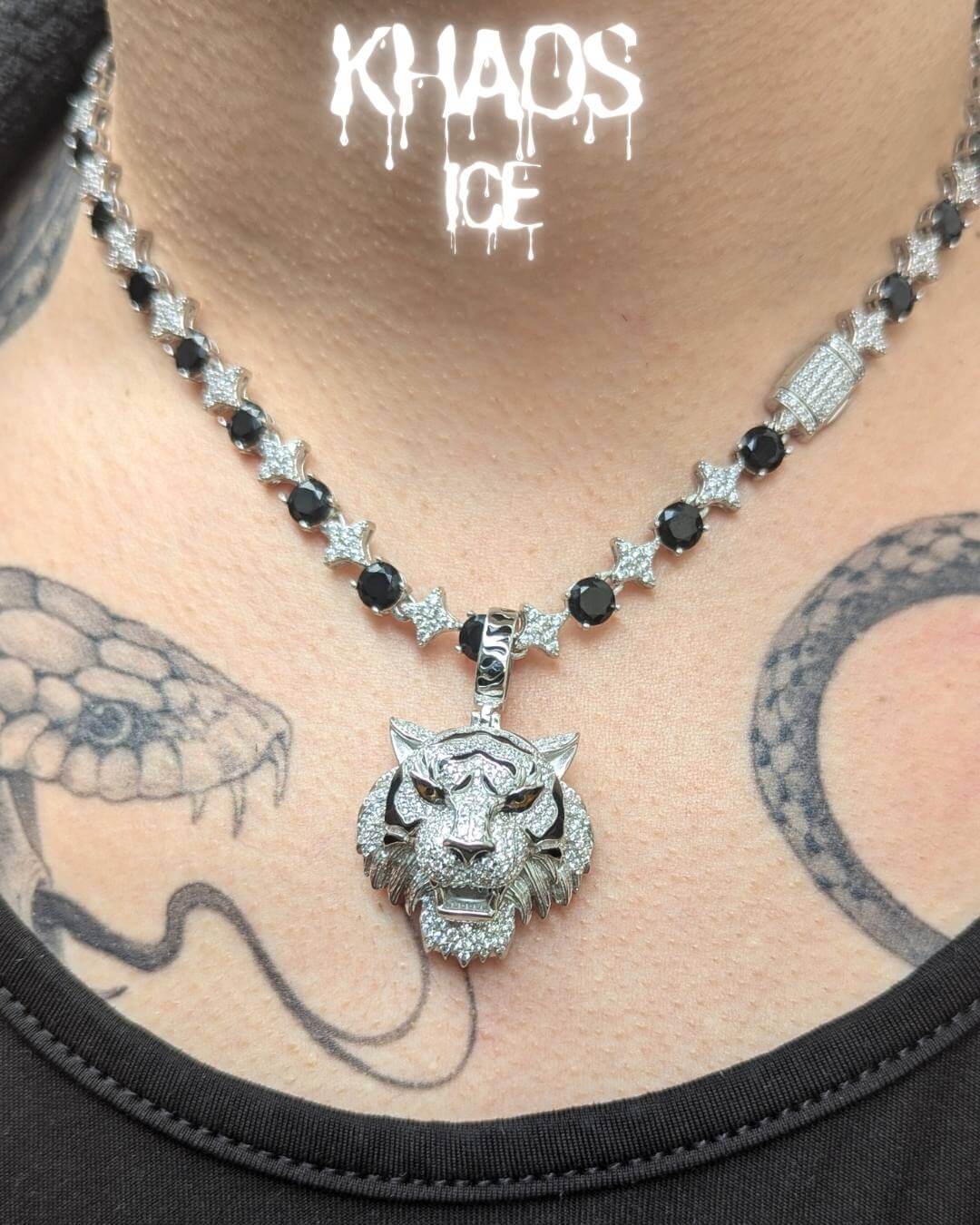 Colgante tigre zirconia cubica