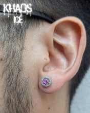 Cargar imagen en el visor de la galería, Haz de luz par rosa zirconia cubica par
