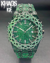 Cargar imagen en el visor de la galería, Reloj espinas zirconia cubica verde
