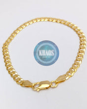 Cargar imagen en el visor de la galería, Pulsera grumet 5 mm/19 cms acabado en oro 18 k
