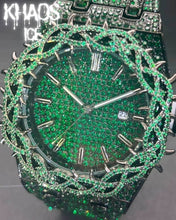 Cargar imagen en el visor de la galería, Reloj espinas zirconia cubica verde

