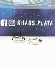 Cargar imagen en el visor de la galería, Aro argolla zirconia cúbica 1 par
