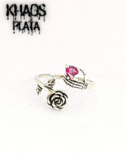 Cargar imagen en el visor de la galería, Anillo rosa corazón ajustable
