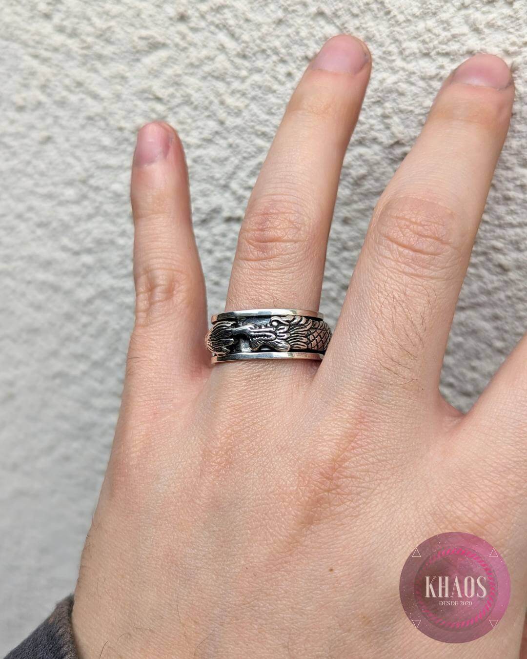 Anillo dragón giratorio 1