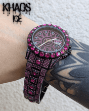 Cargar imagen en el visor de la galería, Reloj zirconia cubica rosa 2
