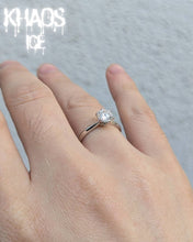 Cargar imagen en el visor de la galería, Anillo lujo moissanita 2 CT ajustable
