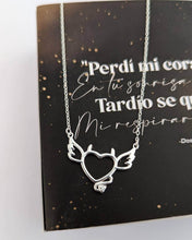 Cargar imagen en el visor de la galería, Collar corazón diablo 3 con cadena de 45 cms
