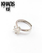 Cargar imagen en el visor de la galería, Anillo lujo moissanita 2 CT ajustable
