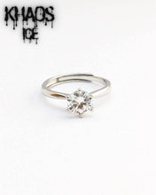 Cargar imagen en el visor de la galería, Anillo lujo moissanita 2 CT ajustable
