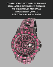 Cargar imagen en el visor de la galería, Reloj zirconia cubica rosa 2
