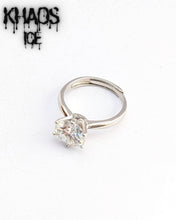 Cargar imagen en el visor de la galería, Anillo lujo moissanita 2 CT ajustable
