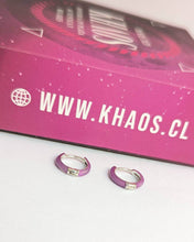 Cargar imagen en el visor de la galería, Aros argolla fosforescente 9 MM par
