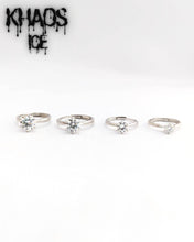 Cargar imagen en el visor de la galería, Anillo lujo moissanita 2 CT ajustable
