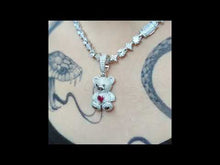 Cargar y reproducir el video en el visor de la galería, Colgante oso moissanita 2
