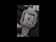 Cargar y reproducir el video en el visor de la galería, Reloj espinas zirconia cubica
