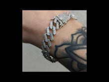 Cargar y reproducir el video en el visor de la galería, Brazalete cubana zirconia cubica 2 10 mm
