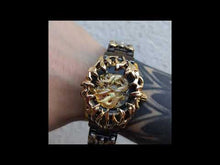 Cargar y reproducir el video en el visor de la galería, Reloj garra dragón dorado automático
