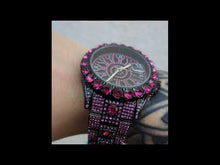 Cargar y reproducir el video en el visor de la galería, Reloj zirconia cubica rosa 2

