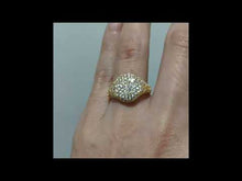 Cargar y reproducir el video en el visor de la galería, Anillo clásico moissanita acabado en oro 18k
