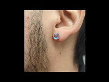 Cargar y reproducir el video en el visor de la galería, Aros demonio zirconia cubica par
