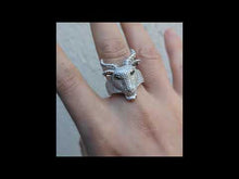 Cargar y reproducir el video en el visor de la galería, Anillo GOAT moissanita
