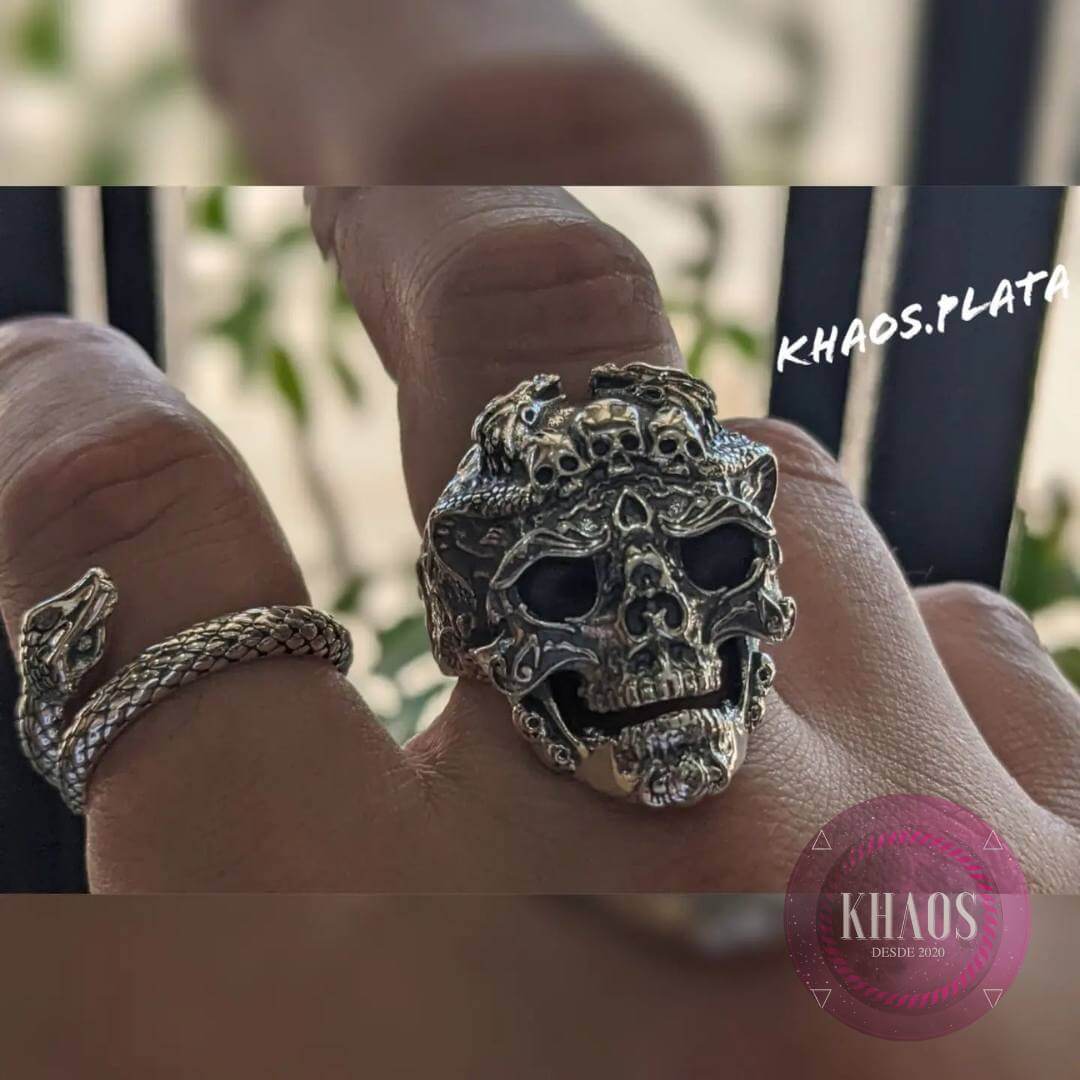 Anillo calavera ajustable 3