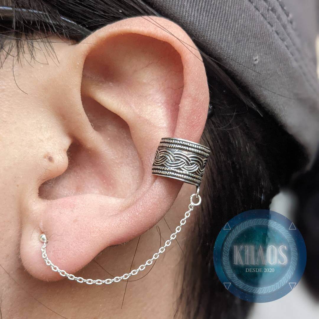 Aros apretable con cadena par