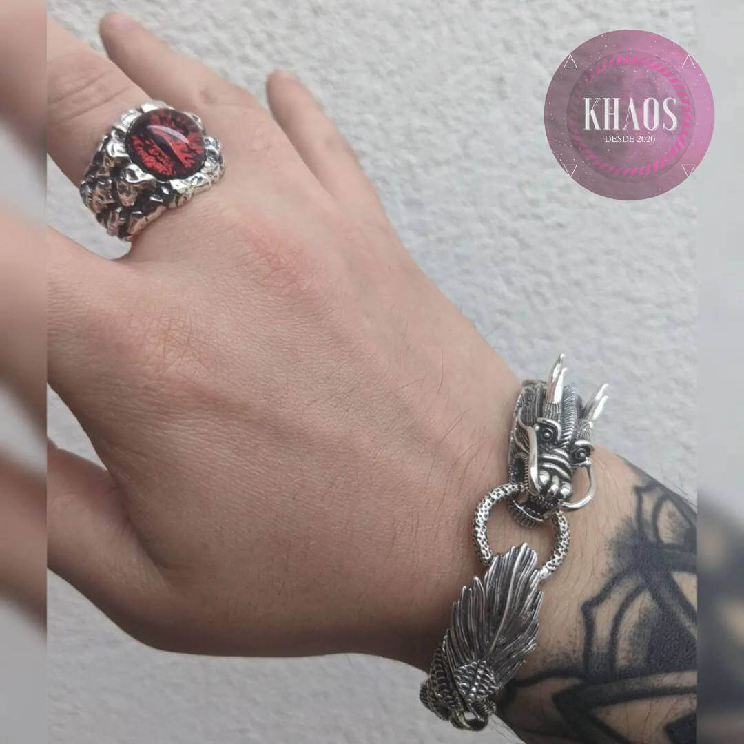 Anillo ojo de dragón ajustable